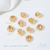 Accesorios de Cuentas Espaciadoras de Bobina Trenzada Rellenos de Oro de 14K Cuentas Sueltas Perla Cristal Hecho a Mano Material para Joyería de Collares Pulseras