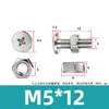 Tornillo y Tuerca Combinación de Dos Piezas para Máquina de Mascarillas y Luminarias, Acero Inoxidable 304 Tornillo y Tuerca