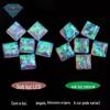 Huagang Gem Quadrado Ângulo Reto Base Plana Face Lisa OPAL Princesa Quadrado Artificial Sintético OPAL OPAL Pedra FI04