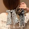 Dongdaemun Corea del Sur con cinta de salchicha con estampado de leopardo, anillo para el pelo con lazo, cuerda para la cabeza de chica con temperamento, bola para cola de caballo, tocado