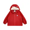 Cortavientos Bordado de Dibujos Animados para Niñas Wulibu 2026 Estilo Nuevo Primavera y Otoño Chaqueta con Capucha Suelta Linda a Prueba de Viento para Niños