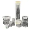 Vaso de Flores Hidropônico de Plástico Transparente Cilíndrico com Cesta de Plantio Pode Frutas Hidropônicas Vegetais Feijões Sementes Flores Plantas Verdes