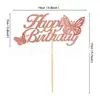 Banderines Decoración Pastel Mariposa Dorada Set de 13 Piezas Suministros para Fiesta de Cumpleaños Toppers para Fiesta de Cumpleaños Transfronterizos