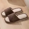 2026 Nuevas Pantuflas de Lino Estilo Chanel Pantuflas de Casa para Interiores Pantuflas Medias Japonesas de Algodón y Lino Ligeras Transpirables Versátiles