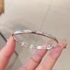Cielo estrellado plata pura 9999 pulsera de plata esterlina nicho sólido brazalete de flor de coche moda pulsera simple regalo para novia