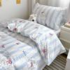 Conjunto de Lençol com Elástico de Algodão Puro para Cama de Dormitório de Estudante Universitário, Capa de Colcha Especial de Algodão Puro para Cama Elástica Individual