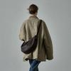 FP Casaco de Trabalho Caseiro Feminino 24ss Outono e Inverno Algodão Puro Gola com Costura Jaqueta Casaco Casual Coreano de Comprimento Médio
