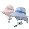 Sombrero de Protección Solar para Niños, Protección UV, Sombrero tipo Chal de Ala Ancha Mediano y Grande para Niños, Sombrilla de Playa para Bebés Niños y Niñas, Sombrero de Pescador