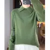 Suéter de Punto con Cuello de Muñeca Estilo Coreano para Mujer Otoño/Invierno 2023, Forro Polar Andy, Manga Larga, Jersey de Punto, Top de Color Sólido