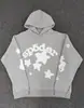 Sudadera Sp5Der de Moda Más Vendida en el Extranjero, Corte Holgado Estilo Americano, Forro Polar, Sudadera con Capucha de Telaraña de Espuma, Stock Listo de Fábrica
