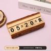 2026 Decoración de Mesa Creativa Calendario de Madera con Hojas Deslizables Adorno para Vestíbulo Guardería Letrero de Fecha Accesorios para Fotografía
