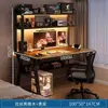 Mesa de computadora con tablero perforado para el hogar, escritorio sencillo, mesa con estantería integrada, mesa de estudio para secundaria, escritorio para dormitorio pequeño