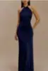 Vestido Sexy de Color Sólido con Cuello Halter sin Mangas Plisado Cintura Ceñida Adelgazante Transfronterizo Europeo y Americano Aliexpress para Mujer