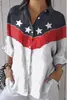 Camisa Feminina Europeia e Americana Moda Manga Três Quartos Impressão Digital 3D Venda Quente Fornecedor de Fábrica Moda Casual Multicor
