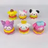 Llavero de goma suave de felpa de animal de dibujos animados creativo, colgante para bolso grande, accesorio para llaves, pequeño adorno, en stock