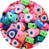 Fatias Coloridas de Argila Macia Desenhos Animados de Frutas Letras em Inglês Perfuradas Conjunto de Argila Macia Material de Argila Macia para Pulseira
