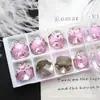 Cristal K9 Corte Cuadrado 10mm Sin Base Perforada Bola Apilable Pedrería Decoraciones Brillantes de Uñas de Alta Calidad Premium