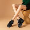 Zapatos de Cuero con Plataforma Alta para Mujer, Nuevo Modelo de Primavera, Brillantes y Cómodos, Aumentan la Altura en 10 cm, Zapatos de Vestir Versátiles Estilo Británico