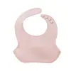 Baberos Ajustables para Niños, Bolsillos de Comida Tridimensionales de Color Sólido Extraíbles, Bolsillos Anti-Suciedad para Saliva, Baberos Impermeables para Bebé