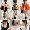 Novo Estilo Elástico de Cabelo Fita Faixa de Cabelo Estilo Francês Acessórios de Laço de Cabelo Retrô Corda de Cabelo Acessórios de Cabelo Lenço de Seda Feminino Cinto de Cabelo