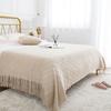 Hotel de Estancia Familiar Lujo Ligero Toalla para el Pie de la Cama con Flecos Estilo Europeo Manta para Sofá Bandera de Cama de Hotel Cubierta de Cama Decoración de Apartamento para el Hogar Toalla