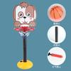 Canasta de baloncesto elevable con dibujos animados para niños, canasta de pie para el hogar, canasta de tiro para bebés en interiores, juguetes interactivos para padres e hijos