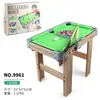 Mesa de billar doble de madera para niños, minifutbolín de interior, ideal para reuniones familiares, 30 unidades