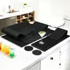 Venta directa de fábrica nuevo posavasos de bar de silicona negro cuadrado rectangular redondo de alta calidad