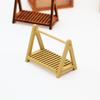 Casa de muñecas Casa de muñecas estante de almacenamiento de madera de una sola capa estante para pan comida en miniatura y escena de juego OB1 accesorios para bebés de tela pequeña