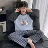 Pijama Nuevo Estilo 2026 para Niñas, Algodón Imitación Manga Larga Dibujos Animados Primavera y Otoño Invierno Lindo Ropa de Casa para Estudiantes Conjunto Familiar
