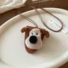 Colgante de Oso Dachshund de Cuero Bolsa de Almacenamiento para Gafas de Sol Accesorios para Collar Cadena Versátil para Suéter Cadena de Diseño de Nicho