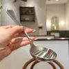 Colher de Aço Inoxidável Transfronteiriça Boca Rasa Boca Larga Colher de Sopa Colher para Arroz Seco Cabo Longo Colher Grande para Comer Colher Colher