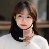 Bufanda unisex para otoño e invierno, mascarilla facial a prueba de viento para ciclismo, engrosada, con correa para el cuello, forrada de polar, de doble capa y diseñada para proteger el cuello y la columna cervical