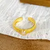 Anel Aberto de Esmalte Estilo Vintage Luxo Leve Totalmente Cravejado com Zircônia Diamantada Anel de Nicho Estilo Chinês Novo para Mulheres