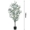 Venta al por mayor transfronteriza de olivos artificiales, plantas verdes artificiales de decoración para el hogar nórdico, plantas de hojas de olivo, árboles falsos para decoración de suelo