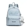 Mochila Bordada de Estrela de Menina Coreana para Estudantes, Mochila Versátil de Grande Capacidade para o Dia a Dia Ins
