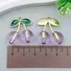 Acessórios para Joias DIY Liga Esmalte Fruta Brincos de Cereja 3D Colar Chaveiro de Carro Pingente Materiais