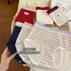 Calcinha Triângulo Vintage Cereja para Mulheres 10A Gancho Estendido Acabamento em Renda Macia Cintura Média Algodão Puro Amigo da Pele Lingerie Feminina