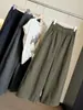 Pantalones casuales de pierna ancha y corte curvo estilo coreano para mujer, nuevo modelo de otoño, adecuados para tipo de cuerpo pera, cubren las caderas, holgados y versátiles pantalones tipo globo