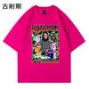 Camiseta de manga corta lavada retro de gran tamaño para hombre, venta al por mayor de comercio exterior de eBay, estampado de hip hop a la moda