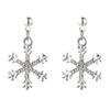 Novos brincos de floco de neve de Natal, moda transfronteiriça, brincos elegantes, todos combinando, brincos de floco de neve com diamantes