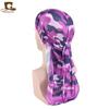 Chapéu de pirata bandagem cor camuflagem seda artificial popular europeu e americano chapéu lenço de cabeça para bolsa masculina e feminina chapéu capa hip hop DURAG