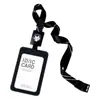 Portatarjetas de Trabajo Minimalista de Alta Gama con Cordón, Portatarjetas Retráctil, Insignia de Nombre, Cubierta Protectora para Tarjeta de Identificación para el Cuello