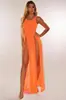 Productos transfronterizos nueva lencería sexy europea y americana vestido sexy de malla con abertura alta fabricantes al por mayor blanco mujeres