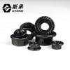 Tuerca de brida de acero inoxidable 304 negro diente antideslizante antiflojamiento con arandela tapa de rosca M3M4M5M6M8M10 ~ m16