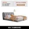 Cama Suspensa Moderna e Simples 2025 Nova Quarto de Casal Cama de Casal Elegante e Sofisticada Veludo Acolchoado Macio Amigável à Pele com Luz