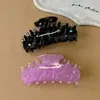 Pinza de Acetato con Incrustaciones de Diamantes Puntiagudos de Diseño Coreano, Pinza de Tiburón de Moda y de Alta Gama para Accesorios del Cabello de Mujer en la Parte Posterior de la Cabeza, Estilo Nuevo
