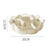 Cesta para Hot Pot con Compartimentos, Bandeja Giratoria para Guarniciones, Bandeja Creativa de Almacenamiento con Forma de Flor de Loto, Mesa de Café de Escritorio para Sala de Estar, Bandeja para Snacks y Frutas