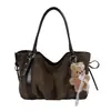 Bolso de Hombro Retro de Gamuza Transfronterizo Gran Capacidad Bolso de Mano Versátil Casual para el Trabajo Bolso de Mano Personalizado para Mujer