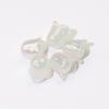 Colgante de color sólido plateado con cuentas de orquídea lirio luminoso cadena para teléfono móvil cuentas sueltas con agujero recto material decorativo accesorios para joyería DIY
